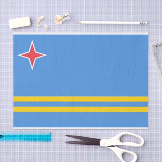 Vlag Patriotic Aruba Tissuepapier (Craft)