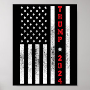 Vlag Patriottisch 4 juli Trump 2024 Poster