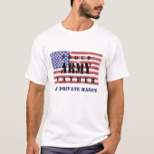 Vlag Patriottisch Trots Leger Vader Ontsteld T-shirt (Voorkant)
