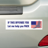 Vlag & patriottische adelaar bumpersticker (Op auto)