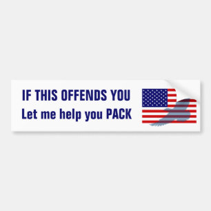 Vlag & patriottische adelaar bumpersticker