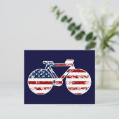 vlag patriottische fiets Verenigde Staten van Amer Briefkaart (Staand voorkant)