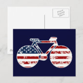 vlag patriottische fiets Verenigde Staten van Amer Briefkaart (Voorkant / Achterkant)