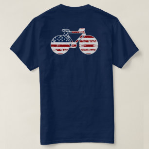 vlag patriottische fiets Verenigde Staten van Amer T-shirt