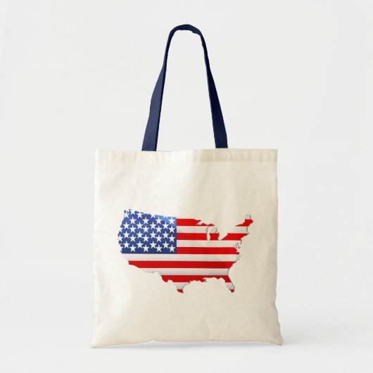 Vlag patriottische plattegrond VS Tote Bag (Voorkant)