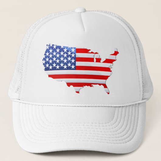 Vlag patriottische plattegrond VS Trucker Pet (Voorkant)