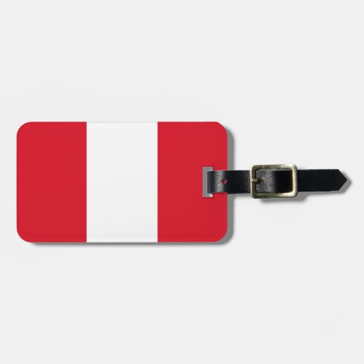 Vlag Peru Bagagelabel (Voorkant horizontaal)