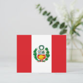 Vlag Peru Briefkaart (Staand voorkant)