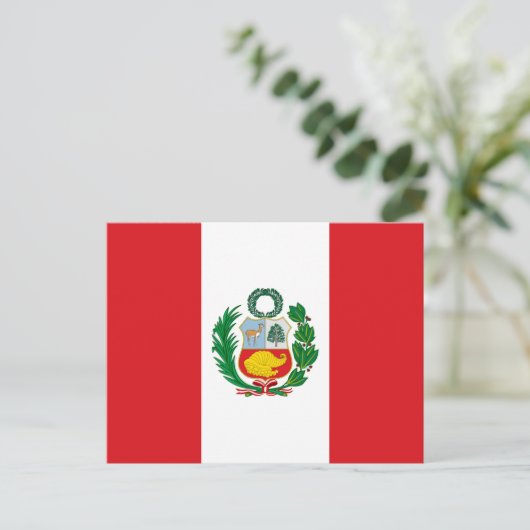 Vlag Peru Briefkaart (Staand voorkant)
