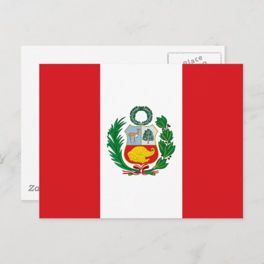 Vlag Peru Briefkaart (Voorkant / Achterkant)