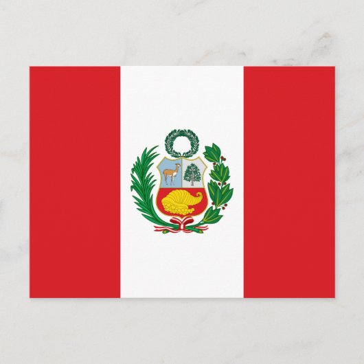 Vlag Peru Briefkaart (Voorkant)