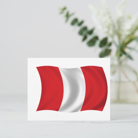Vlag Peru Briefkaart (Staand voorkant)