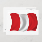 Vlag Peru Briefkaart (Voorkant / Achterkant)