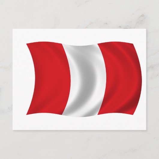 Vlag Peru Briefkaart (Voorkant)