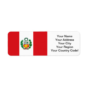 Vlag Peru Etiket