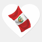 Vlag Peru Hart Sticker (Voorkant)