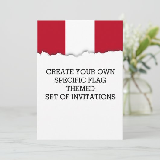 Vlag Peru Kaart (Staand voorkant)