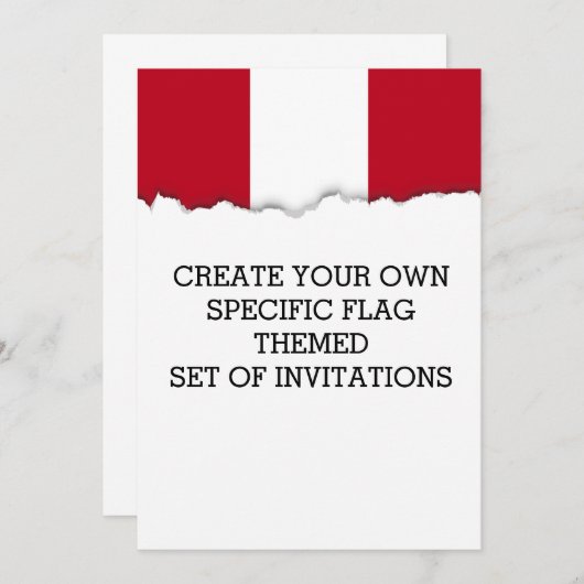 Vlag Peru Kaart (Voorkant / Achterkant)