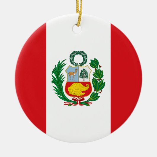 Vlag Peru Keramisch Ornament (Voorkant)