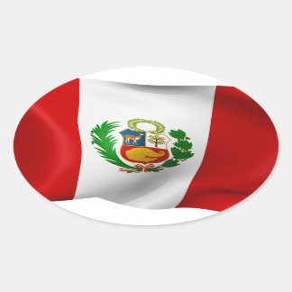 Vlag Peru Ovale Sticker