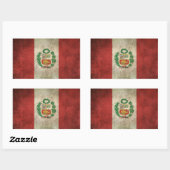 vlag Peru Rechthoekige Sticker (Vel)