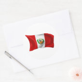 Vlag Peru Ronde Sticker (Envelop)