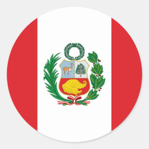Vlag Peru Ronde Sticker