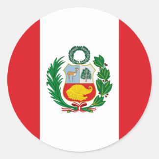 Vlag Peru Ronde Sticker