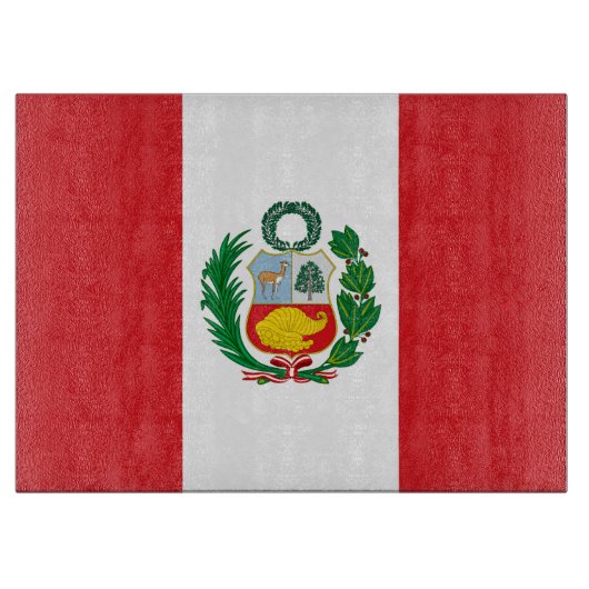 Vlag Peru Snijplank (Voorkant)