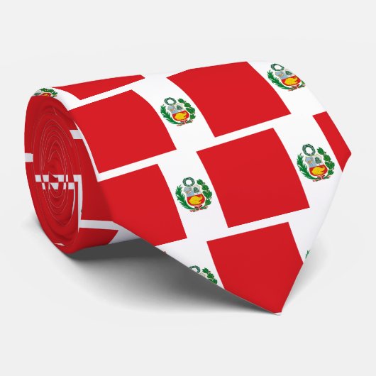 Vlag Peru Stropdas (Opgerold)