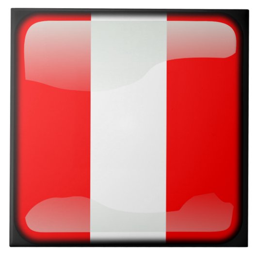 Vlag Peru Tegeltje (Voorkant)