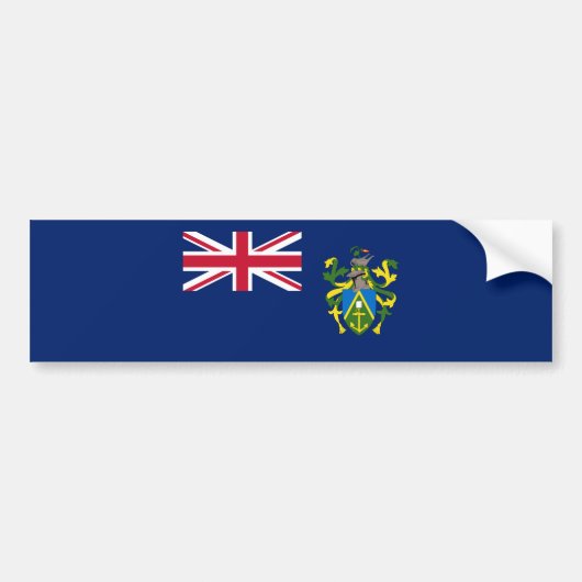vlag Pitcairneilanden Bumpersticker (Voorkant)