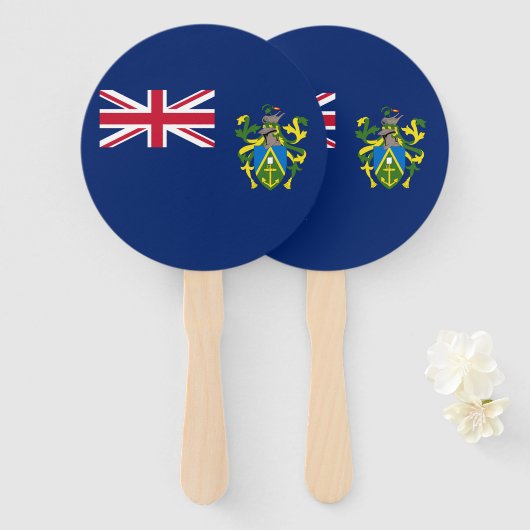 vlag Pitcairneilanden Handwaaier (Voorkant en achterkant)