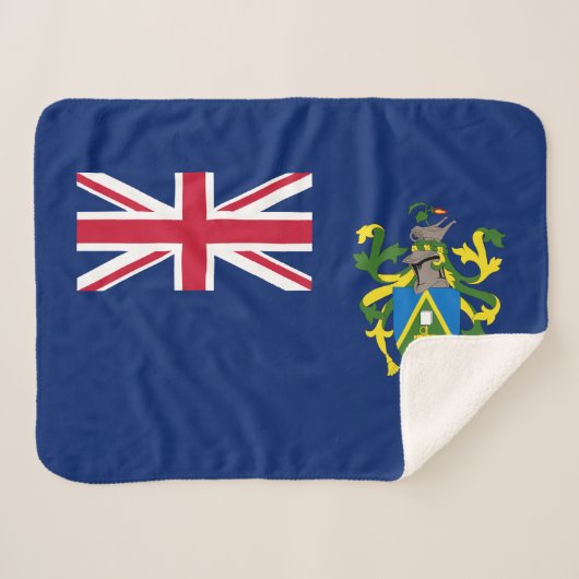 vlag Pitcairneilanden Sherpa Deken (Voorkant (horizontaal))