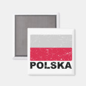  vlag Polen Magneet (Voorkant / Achterkant)