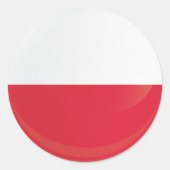 vlag Polen Ronde pictogrammen Ronde Sticker (Voorkant)