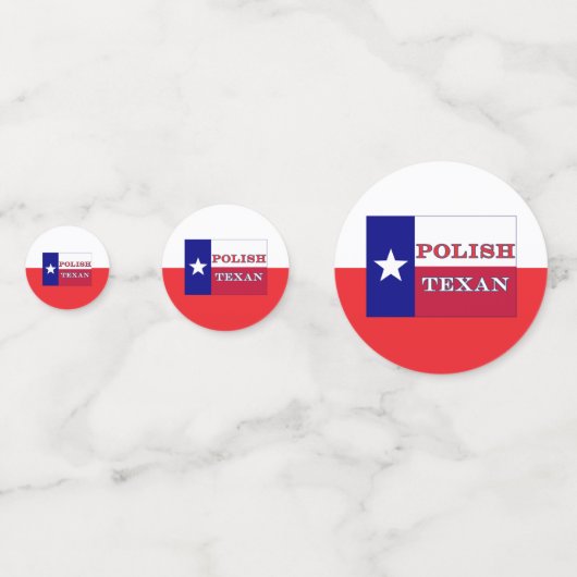 vlag Poolse Texaanse Texas Confetti (Voorkanten)