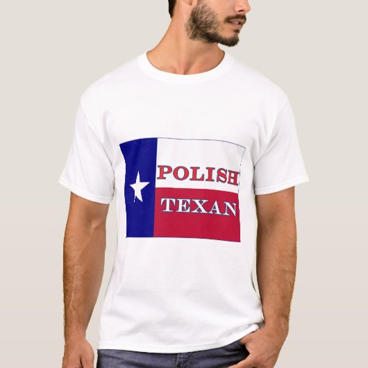 vlag Poolse Texaanse Texas T-shirt (Voorkant)