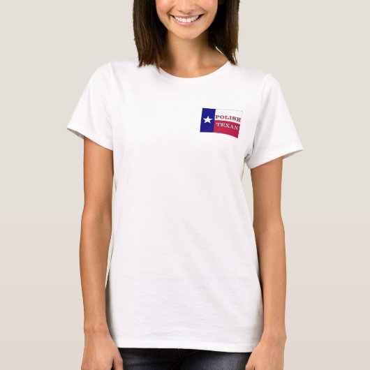 vlag Poolse Texaanse Texas T-shirt (Voorkant)
