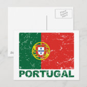  vlag Portugal Briefkaart (Voorkant / Achterkant)