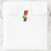 vlag portugal ronde sticker (Tas)