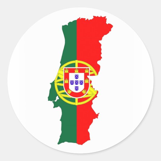 vlag portugal ronde sticker (Voorkant)