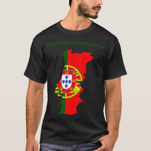 Vlag Portugese plattegrond T-shirt