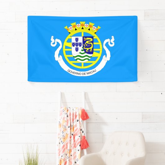 vlag Portugese regering Macau (1976-1999) Spandoek (Insitu)