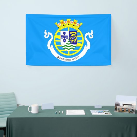 vlag Portugese regering Macau (1976-1999) Spandoek (Beurs)
