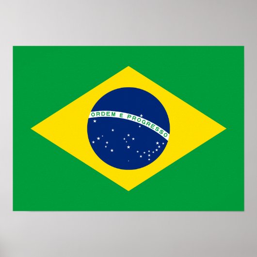 Vlag Poster Patriottisch Brazilië (Voorkant)