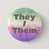 vlag Pronoun Genderdoe Pride Ronde Button 5,7 Cm (Voorkant)