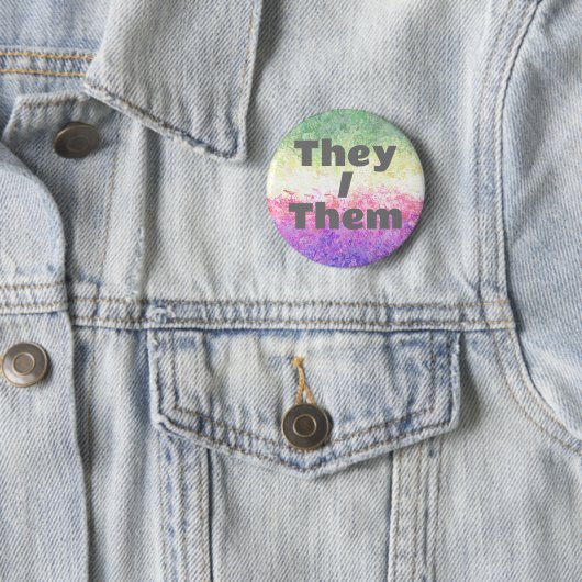 vlag Pronoun Genderdoe Pride Ronde Button 5,7 Cm (In situ)