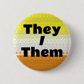 vlag Pronoun Maverique Pride Ronde Button 5,7 Cm (Voorkant)