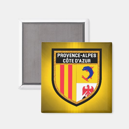 Vlag Provence-Alpes-Côte d'Azur Magneet (Voorkant / Achterkant)